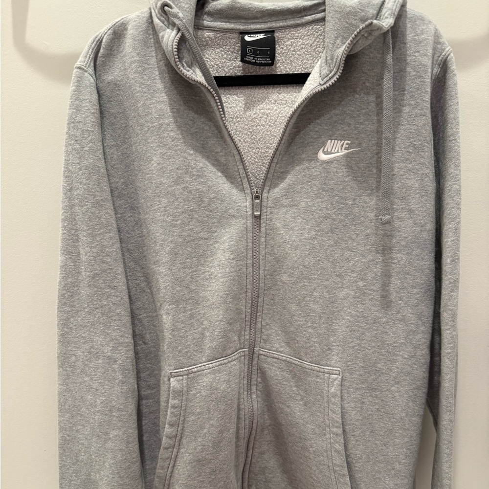 Nike Gray Zip Up Sweater